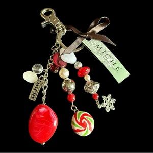Miche Silver Tone Winter Wonderland Charm Keychain Purse - NWT